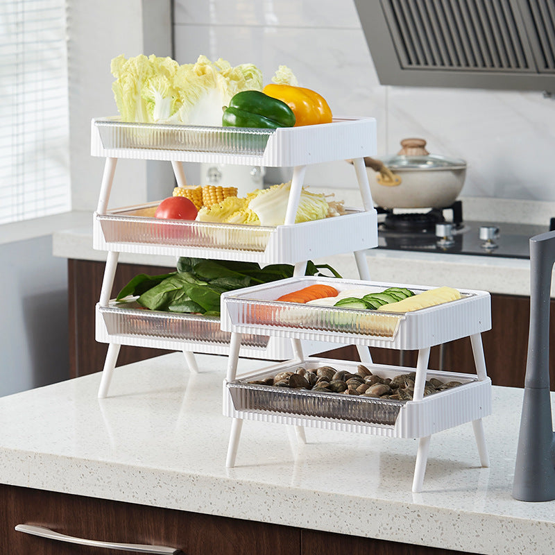 FlexiRack – Foldable Kitchen Storage Organizer