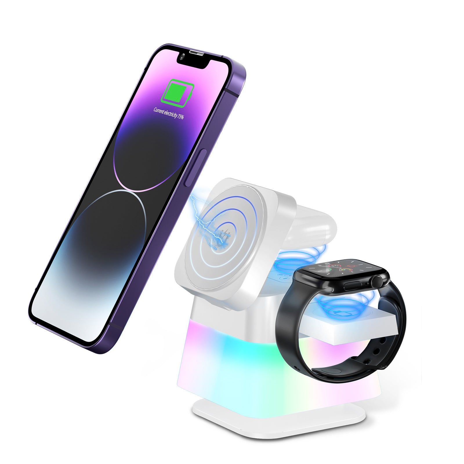 GlowCharge – 4-in-1 Wireless Charger Stand